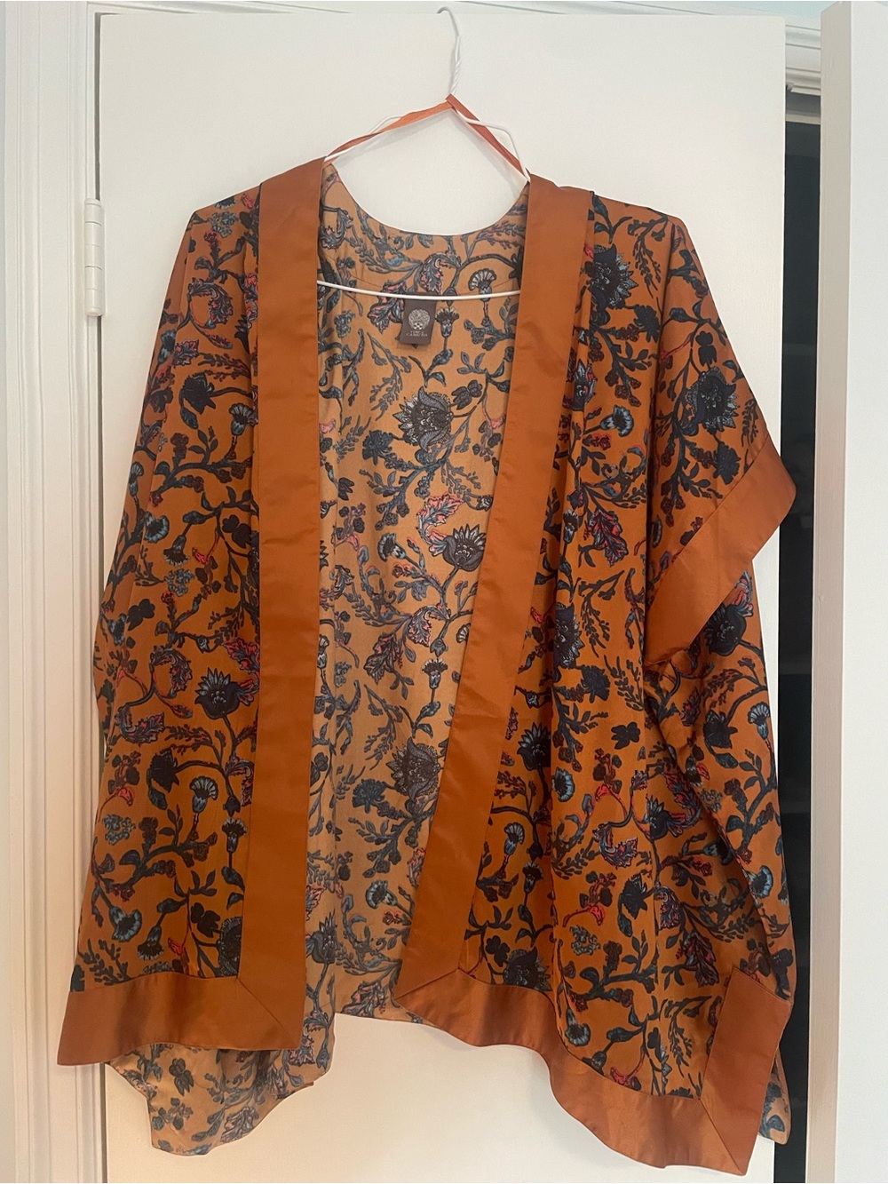 Vince Camuto Mustard Floral Print Top